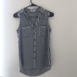 Express XS striped portofino blouse